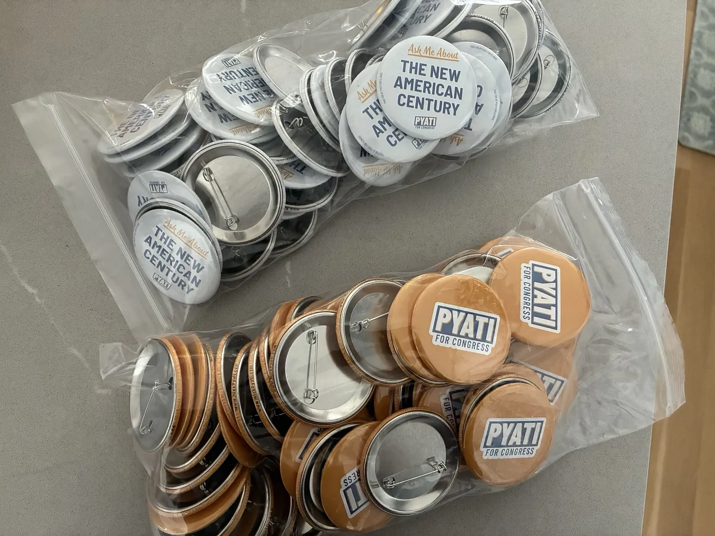 A group of plastic bags of buttons
AI-generated content may be incorrect.